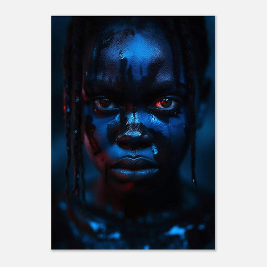 War Child - Dark Surrealism Wall Art Abstract Black Girl Woman Face